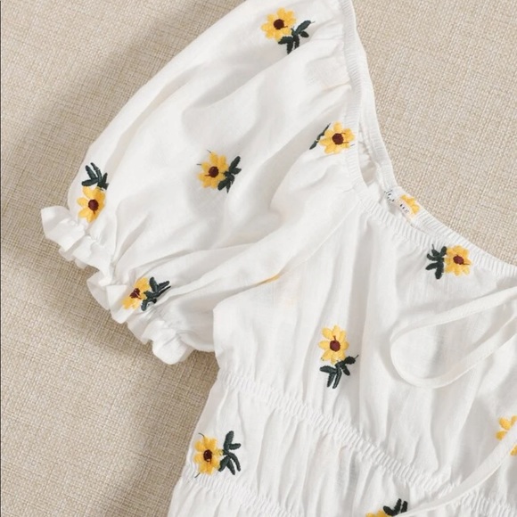 Embroidered Sunflower Dress - Picture 4 of 14